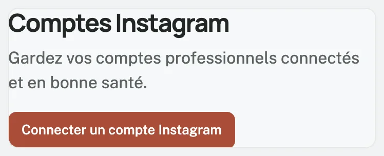 Connecter un compte Instagram